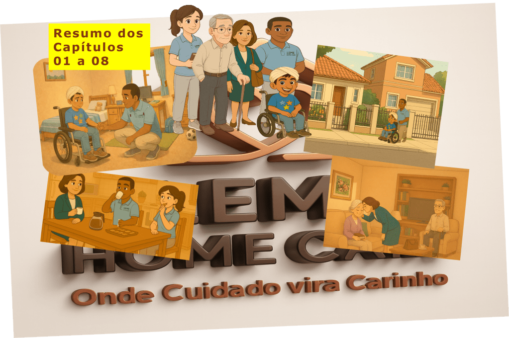 Mosaico de imagens de alguns capítulos