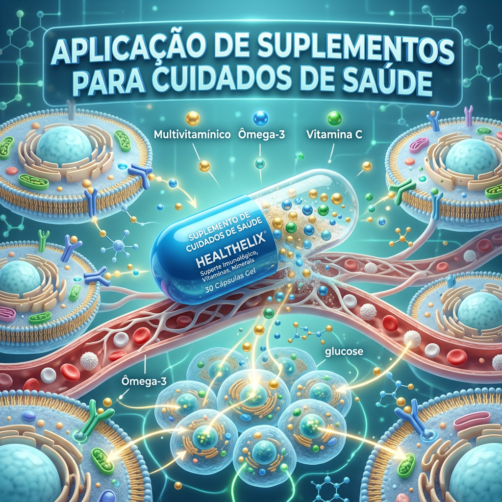 Capsule releasing multivitamin, omega-3, and vitamin C molecules to cells and bloodstream